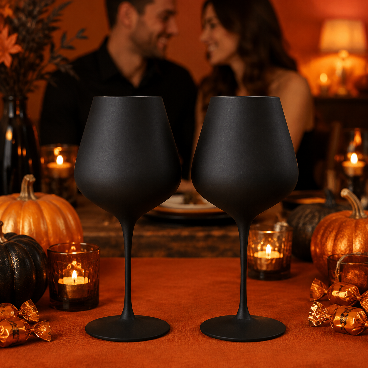 Matte Black Wine Glasses