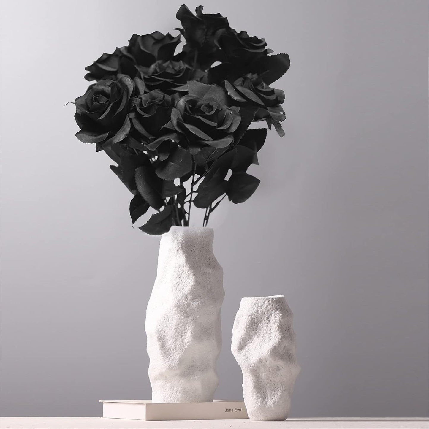 NNETM 20pcs Black Roses Artificial Flowers-2