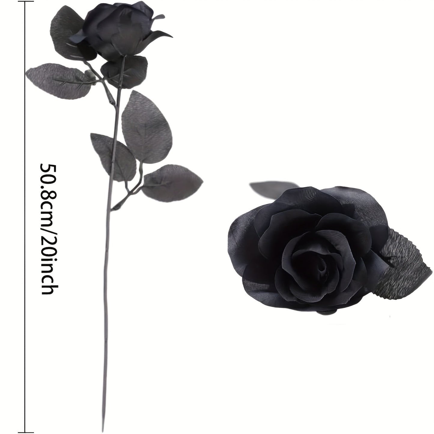 NNETM 20pcs Black Roses Artificial Flowers-4