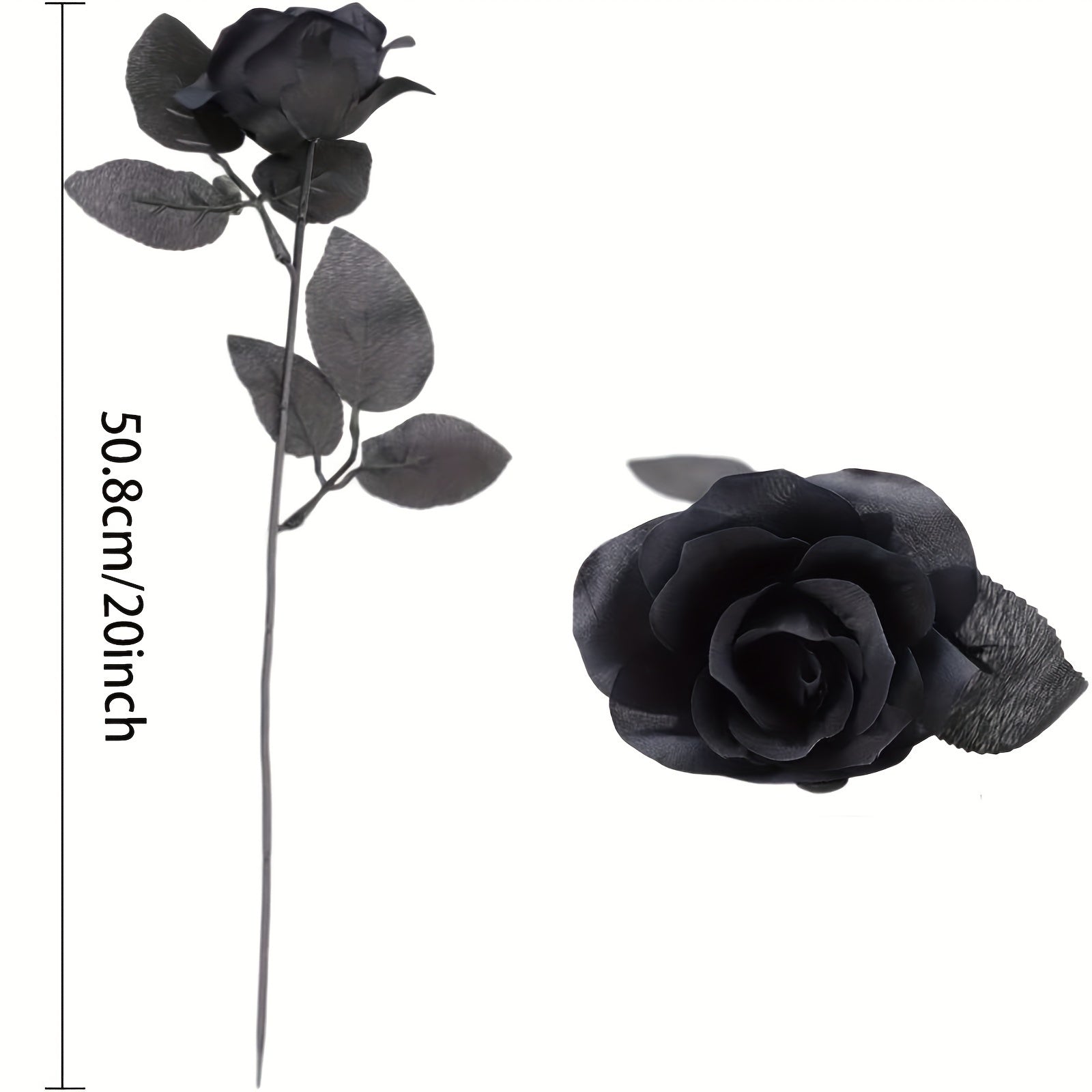 NNETM 20pcs Black Roses Artificial Flowers-4