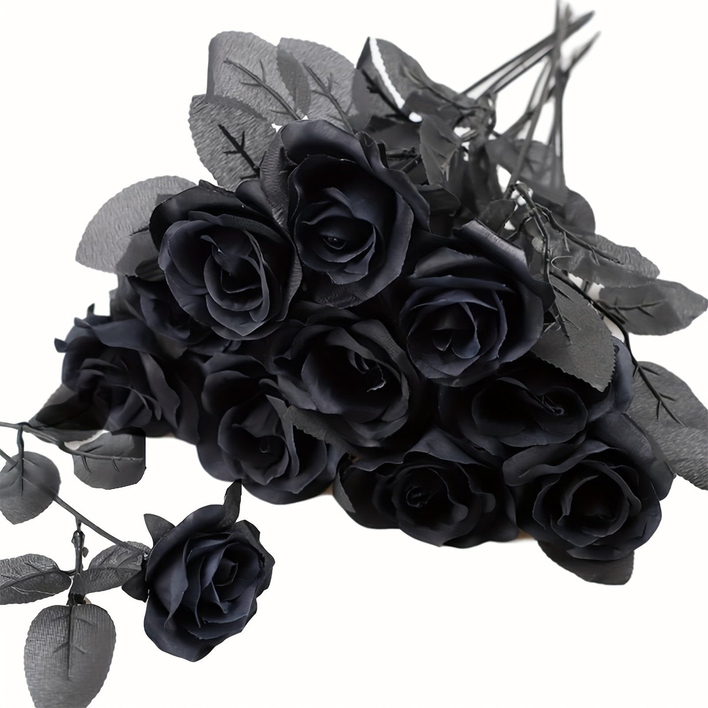 NNETM 20pcs Black Roses Artificial Flowers-3