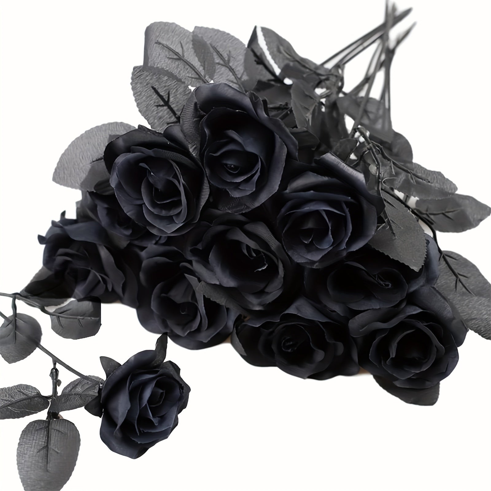 NNETM 20pcs Black Roses Artificial Flowers-3