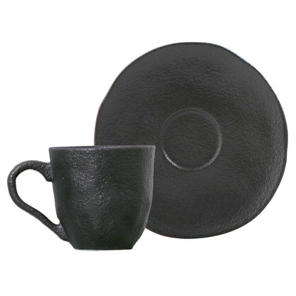 Porto Brasil MATTE BLACK ORGANIC COFFEE CUP + ORGANIC SAUCER  SKU: '351473901-1