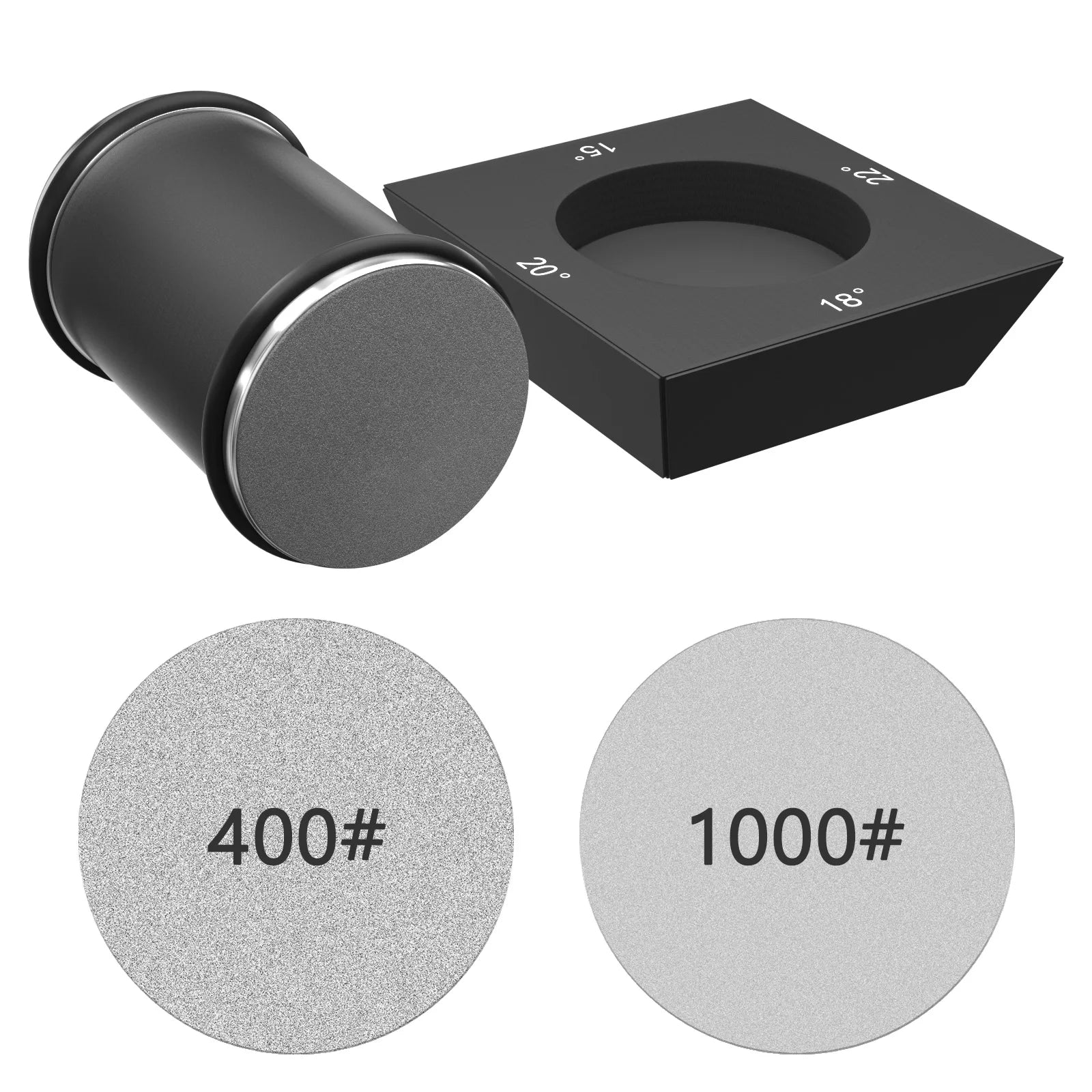 NNEOBA 4-Sided Rolling Knife Sharpener Diamond Sharpening Stone Black-2