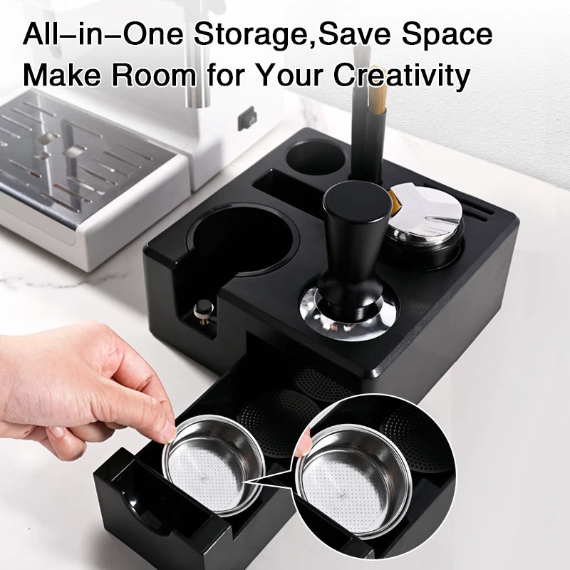 51 54 58mm Coffee Portafialter Holder Tamping Station Organizer Stand