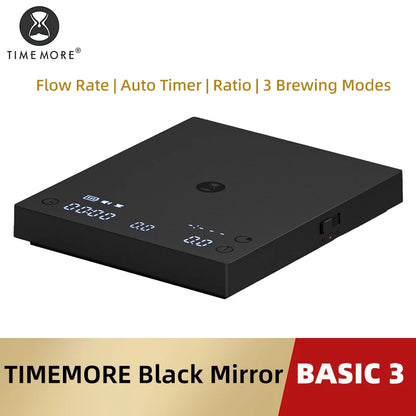 TIMEMORE Basic 3 Black Mirror Pour Over Coffee Scale Espresso