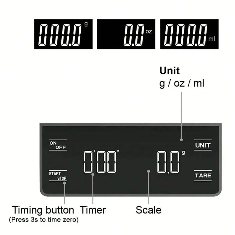 Auto Timer Coffee Scale 0.1g-3