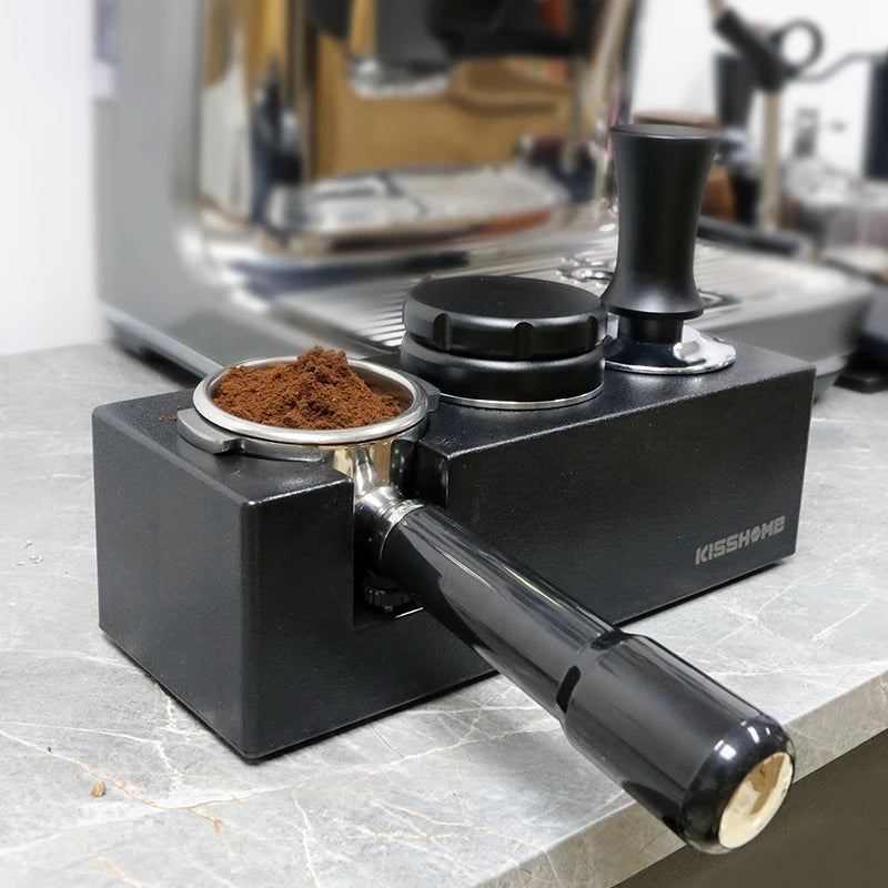 Coffee Tamping Station Distributor Tamper Set For 51mm 54mm 58mm