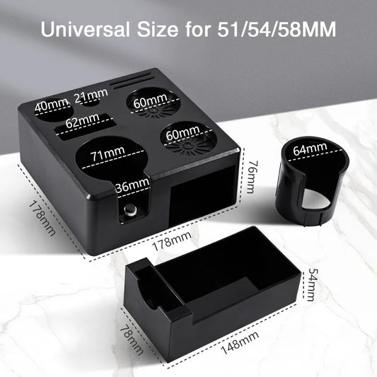 51 54 58mm Coffee Portafialter Holder Tamping Station Organizer Stand