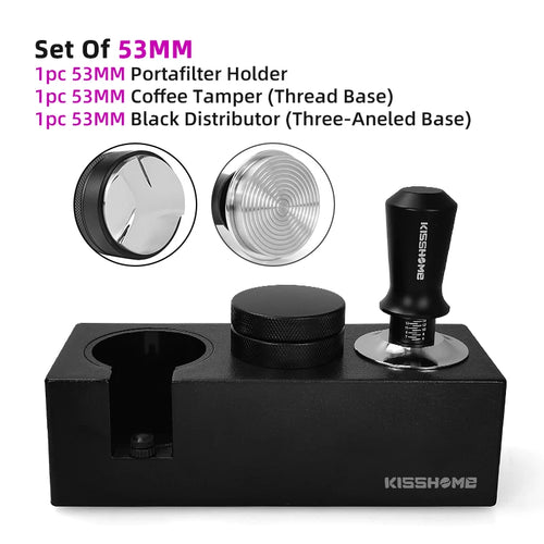 Coffee Tamping Station Distributor Tamper Set For 51mm 54mm 58mm