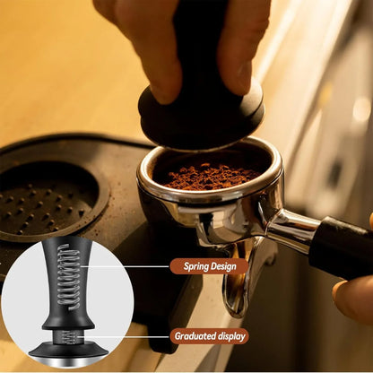 51/ 53/58mm Black Coffee Hand Tamper Stainless Steel Base Professional