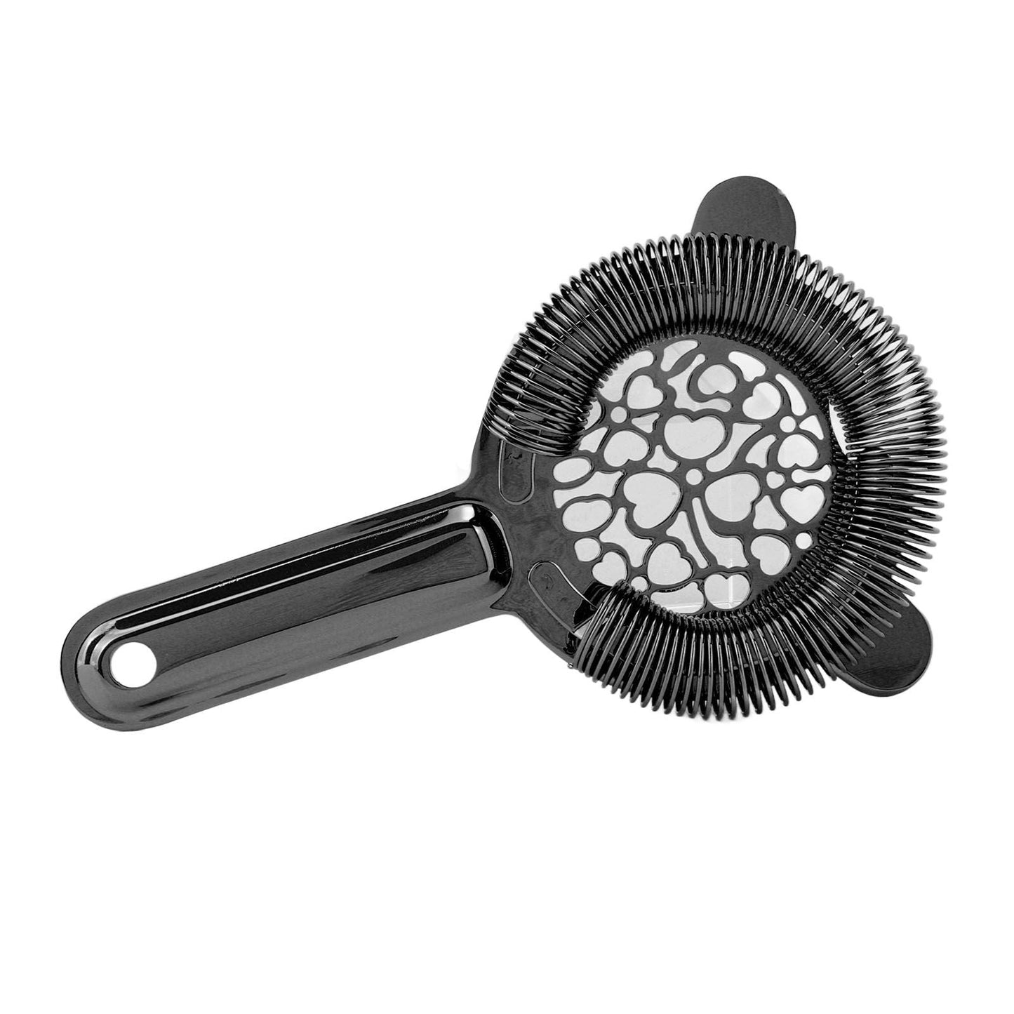 Cocktail Strainer Stainless Steel Gorgeous Glossy Bartending Ice Strainer for Bar Bartender Plated Black-1