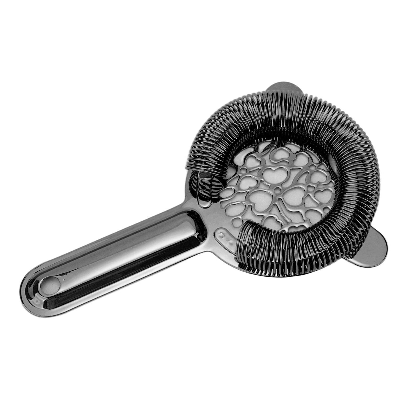 Cocktail Strainer Stainless Steel Gorgeous Glossy Bartending Ice Strainer for Bar Bartender Plated Black-3