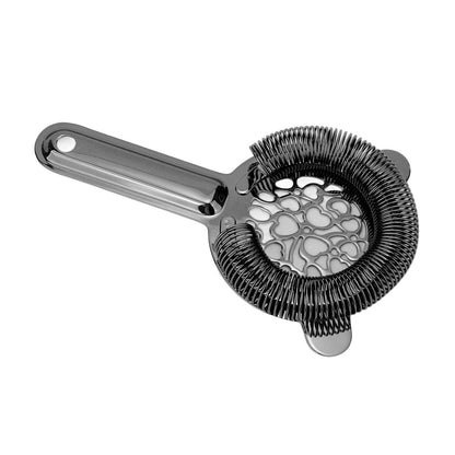 Cocktail Strainer Stainless Steel Gorgeous Glossy Bartending Ice Strainer for Bar Bartender Plated Black-4