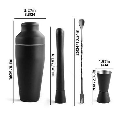 8PCS/700ML Stainless Steel Cocktail Shaker Bartender Tools Set Bar Supplies-2