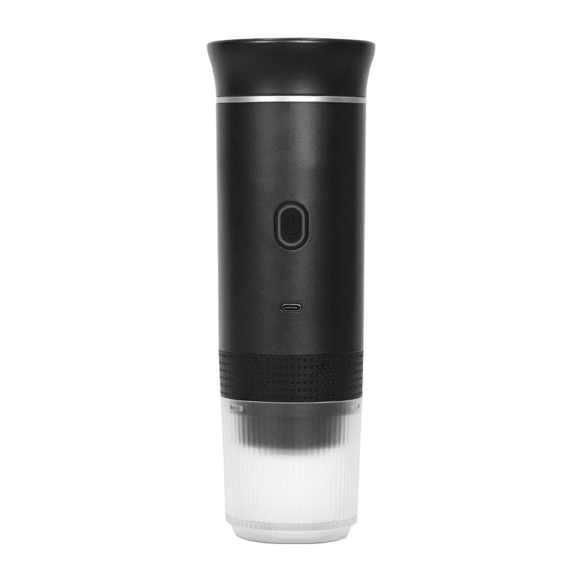 NNEDSZ Black Portable Espresso Coffee Machine - Universal 3-in-1 Capsule, Coffee Powder, and Espresso Maker-0