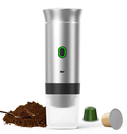 NNEDSZ Black Portable Espresso Coffee Machine - Universal 3-in-1 Capsule, Coffee Powder, and Espresso Maker-1
