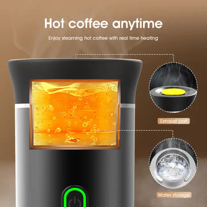 NNEDSZ Black Portable Espresso Coffee Machine - Universal 3-in-1 Capsule, Coffee Powder, and Espresso Maker-4