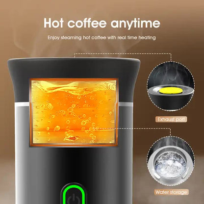 NNEDSZ Black Portable Espresso Coffee Machine - Universal 3-in-1 Capsule, Coffee Powder, and Espresso Maker-4