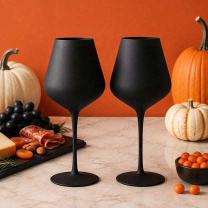 Matte Black Wine Glasses