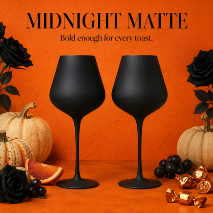 Matte Black Wine Glasses
