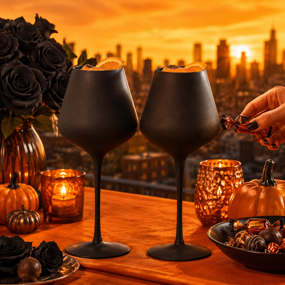 Matte Black Wine Glasses
